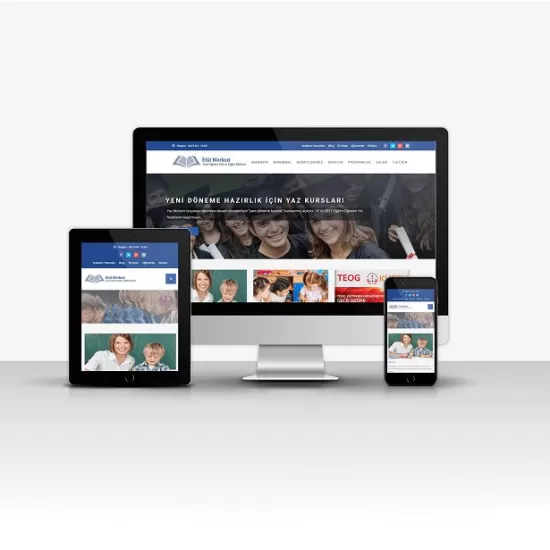 Eğitim – Etüt – Dershane V1 – Mobil Uyumlu, Ön Kayıt ve Galeri Destekli Hazır Eğitim Kurumu Sitesi