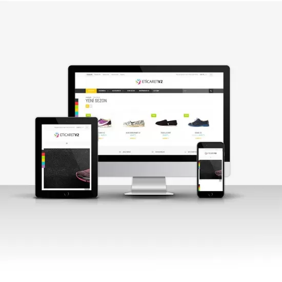 E-Ticaret V2 – Full Responsive Tasarım ve 6 Renk Seçeneği ile Profesyonel Alışveriş Sitesi