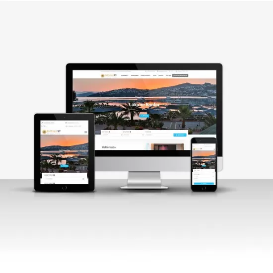 Otel Sitesi V7 – Sınırsız Dilli, Rezervasyon Modüllü Profesyonel Otel Web Sitesi