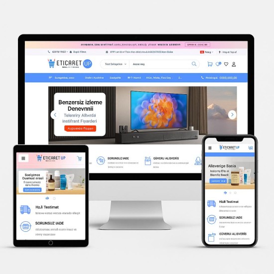 Profesyonel E-Ticaret V7 – Gelişmiş Online Satış Sistemi | PayTR + İyzico + Trendyol Entegreli