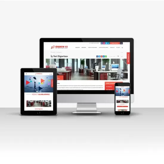 Sigorta V2 – Çok Dilli, Mobil Uyumlu, SEO Destekli Kurumsal Web Sitesi (Tüm Sektörlere Uygun)
